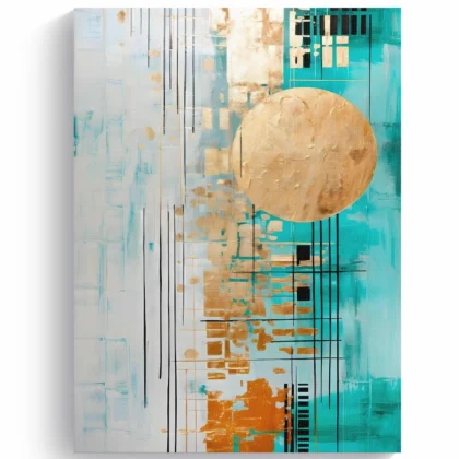 Modern Abstract Blue Gold