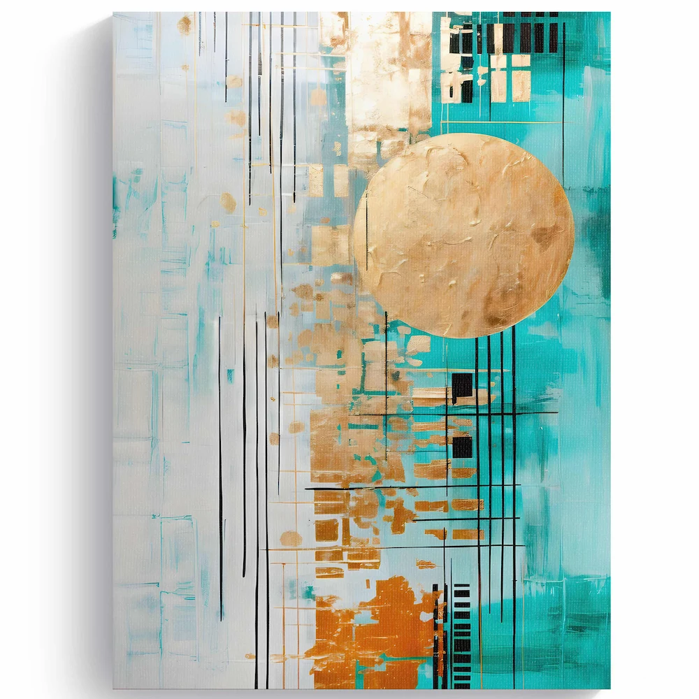 Modern Abstract Blue Gold