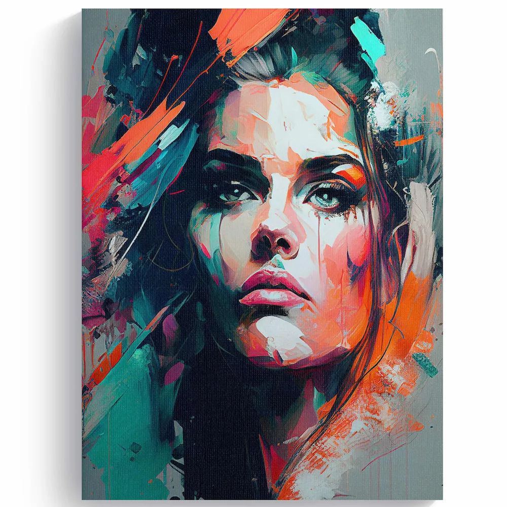 Femme en Couleurs Éclatantes