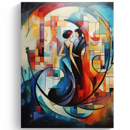 Abstract couple in love