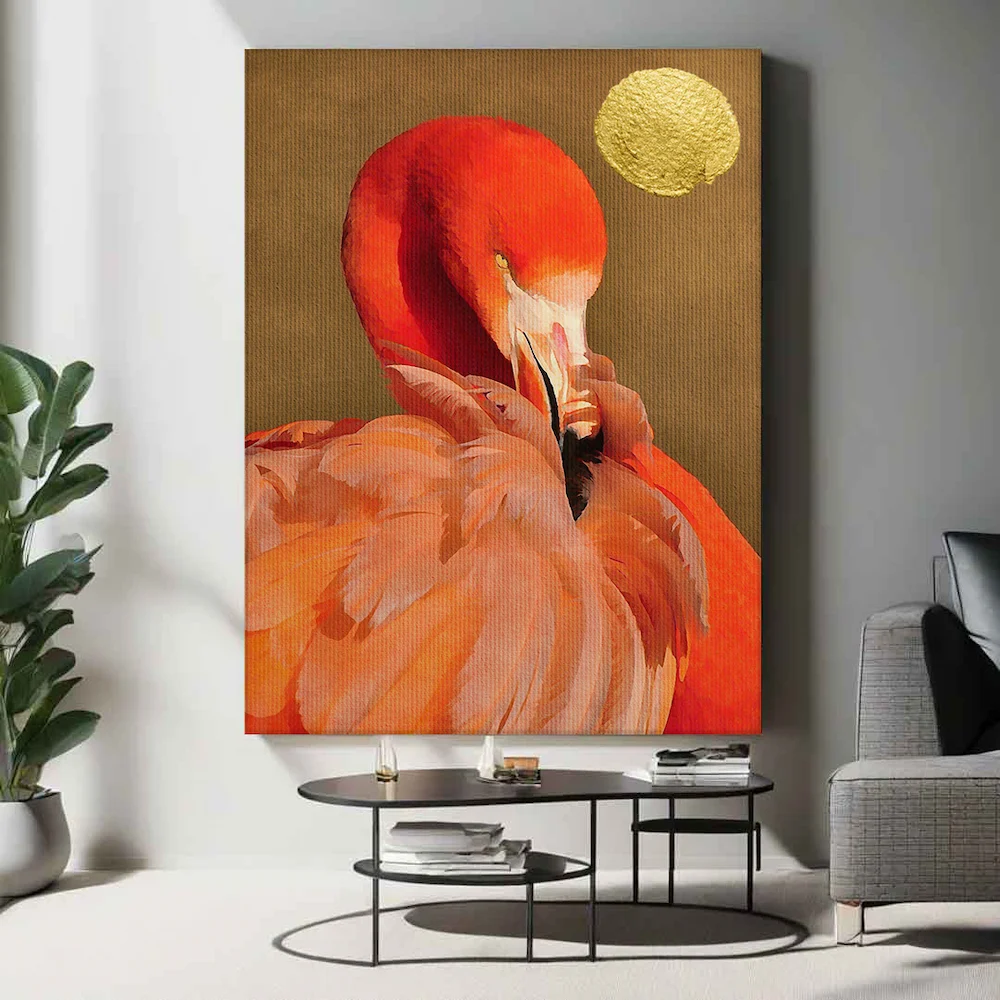 Tableau décoratif – Flamingo With Sun – Image 2