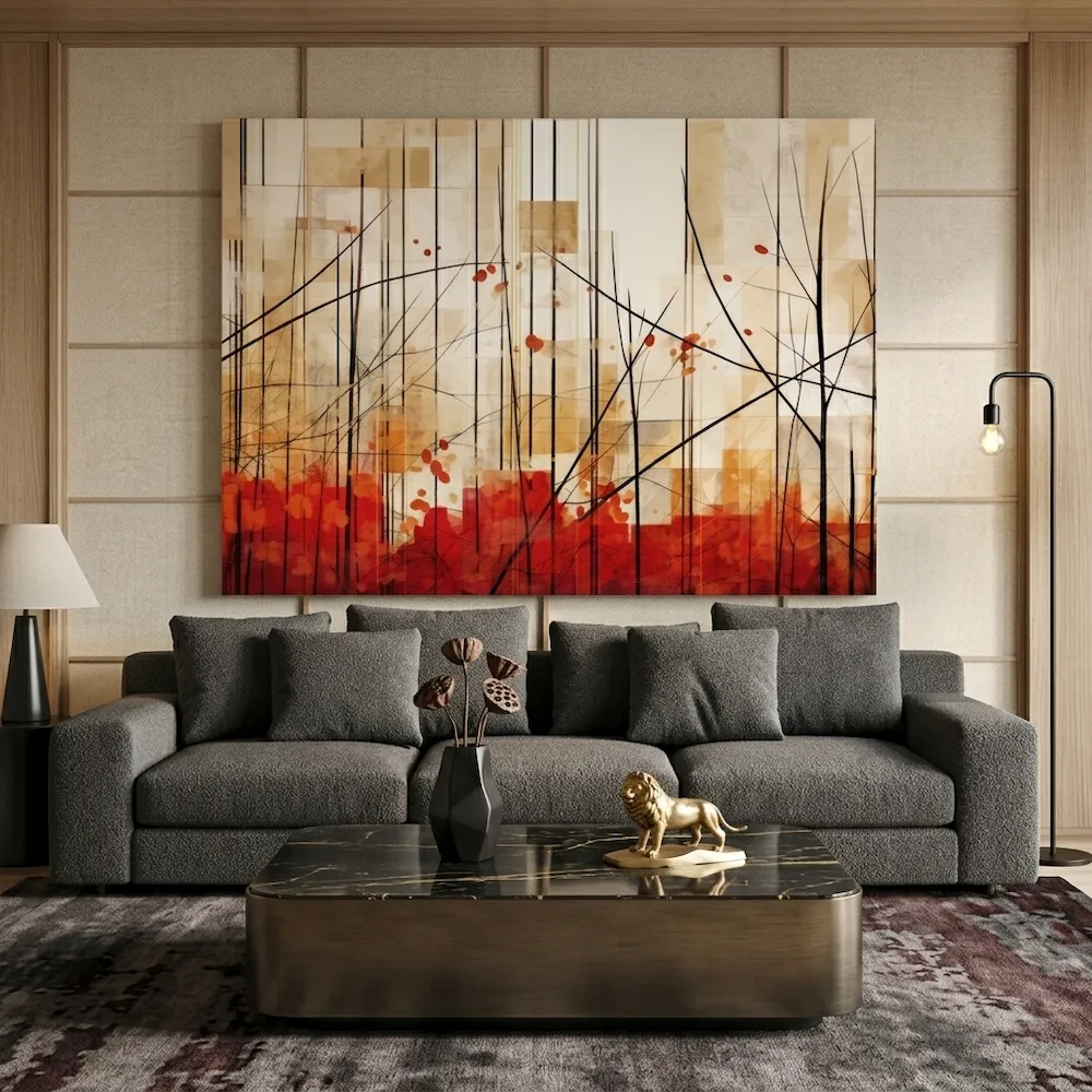 Tableau décoratif – Geometric Abstract Art Wood – Image 2